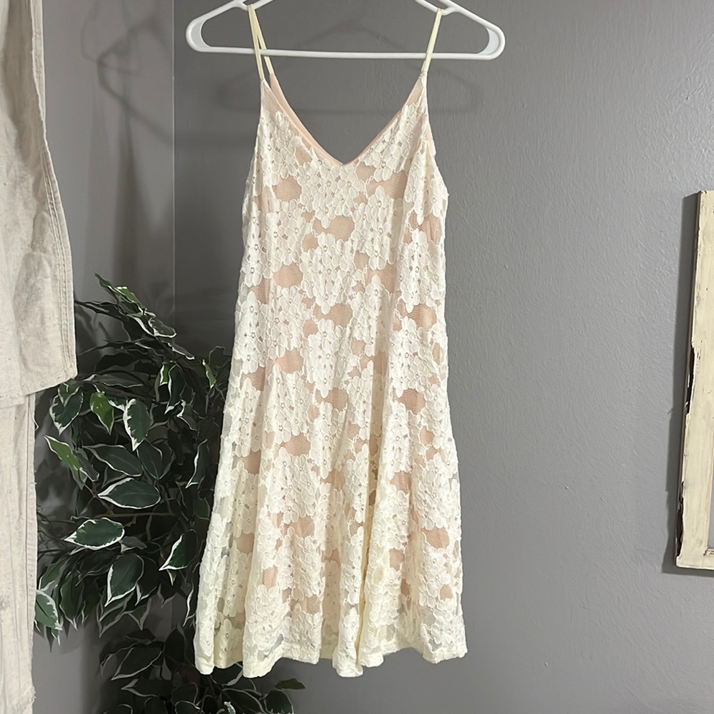 White blush lace dress bridal